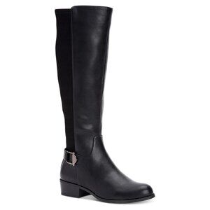 Alfani Womens Kallumm Faux Leather Tall Knee-High Boots Black 5 Medium (B,M)